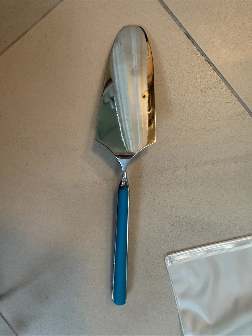 Mepra Blue-Handled Stainless Steel Pie Server